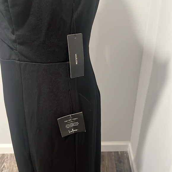 Lulu's Song of Love Black Off Shoulder Maxi Dress Extra Large XL NWT $110 - Picture 7 of 11